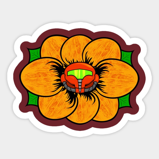 Metroid in Bloom Sticker by Lightfoe’s Loot